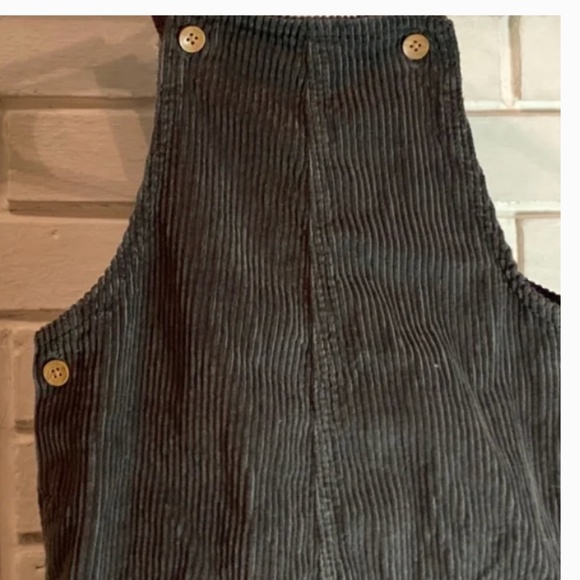 LITTLE CO. by Lauren Conrad Gray Green Corduroy Overalls 5 Boy Girl - Picture 3 of 8
